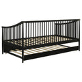 Delgado Black Twin Wood Daybed with Trundle-Metro Mattress