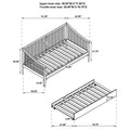 Delgado Black Twin Wood Daybed with Trundle-Metro Mattress