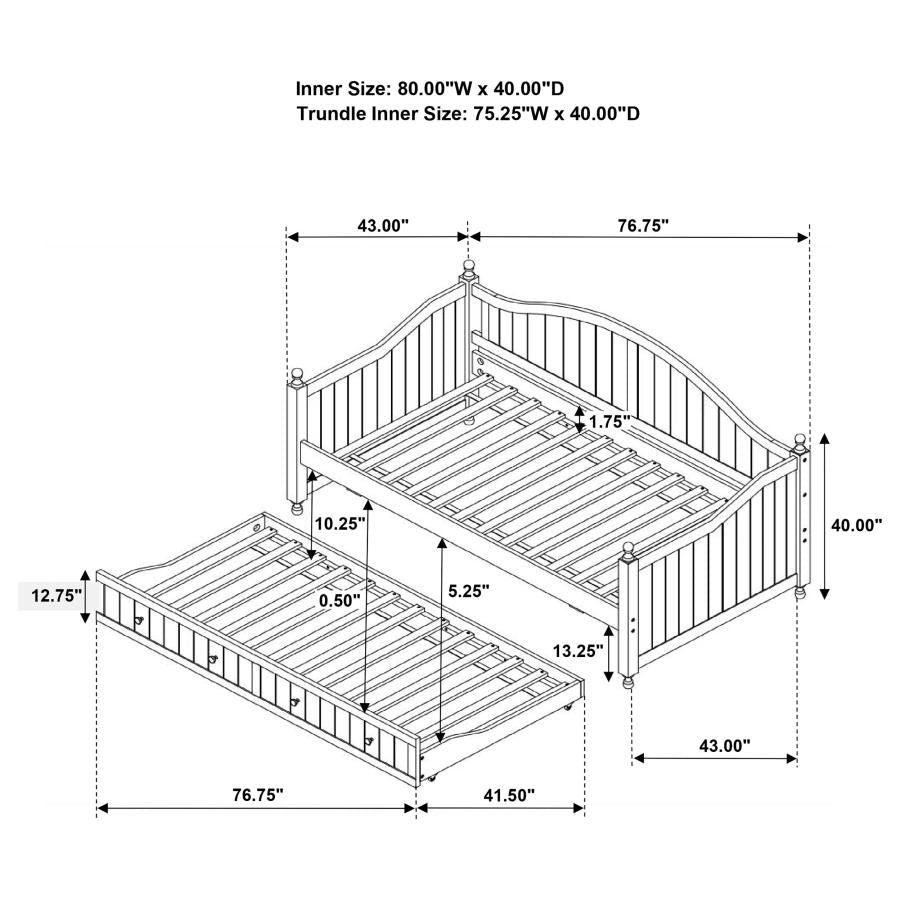 Julie Twin Trundle Bed-Metro Mattress