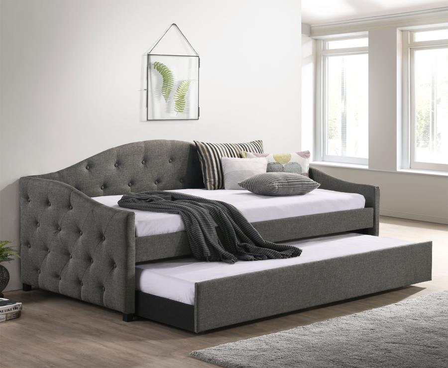 Sadie Gray Trundle Bed-Metro Mattress