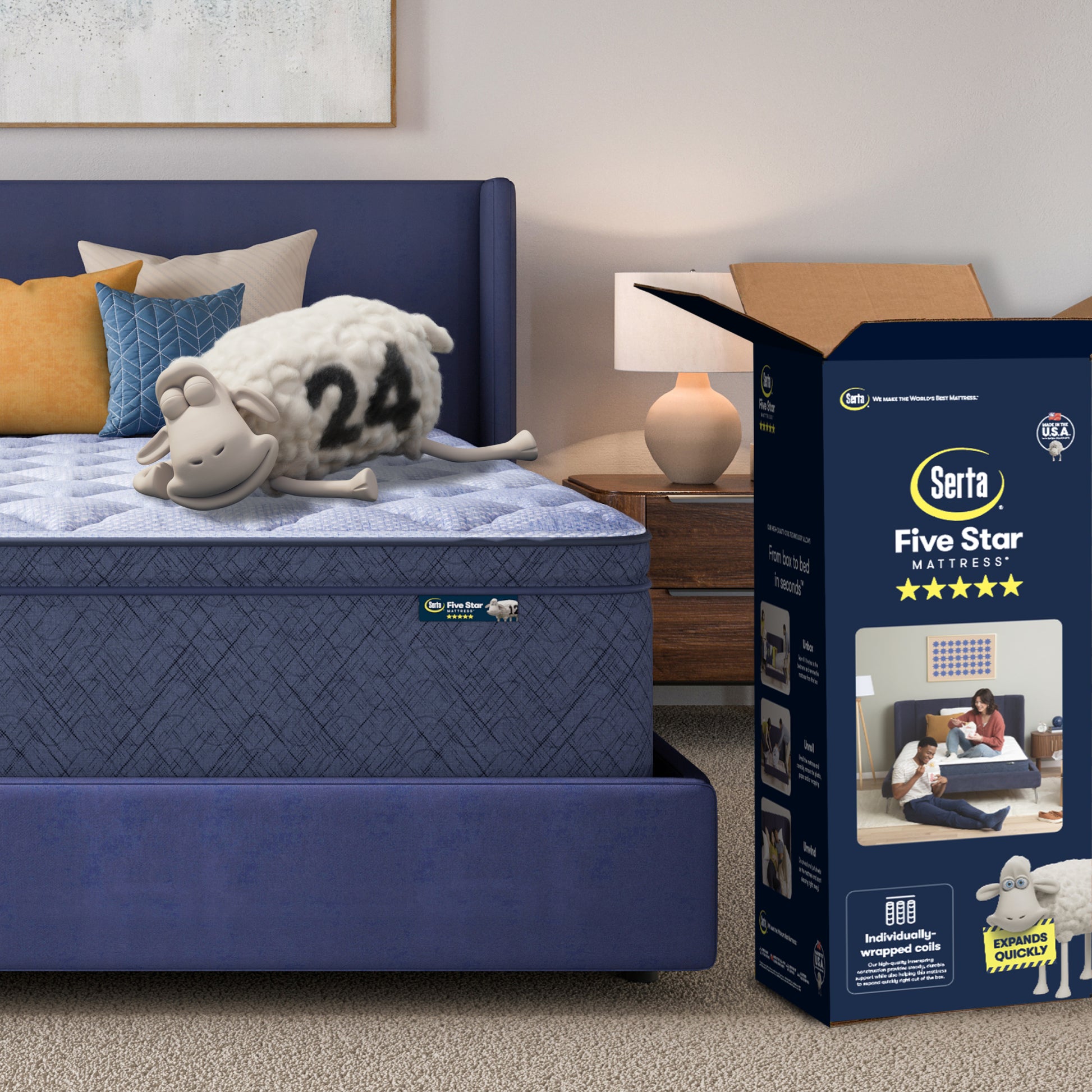 Serta Five Star Mattress Bed in a Box - 16" Plush Pillowtop-Metro Mattress